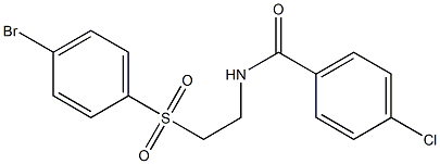 N-{2-[(4-bromophenyl)sulfonyl]ethyl}-4-chlorobenzenecarboxamide 结构式