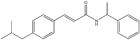 (E)-3-(4-isobutylphenyl)-N-(1-phenylethyl)-2-propenamide 结构式