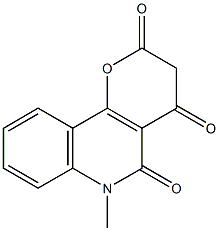 6-methyl-3,4,5,6-tetrahydro-2H-pyrano[3,2-c]quinoline-2,4,5-trione 结构式