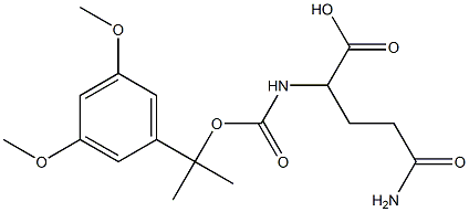 5-amino-2-({[1-(3,5-dimethoxyphenyl)-1-methylethoxy]carbonyl}amino)-5-oxopentanoic acid 结构式