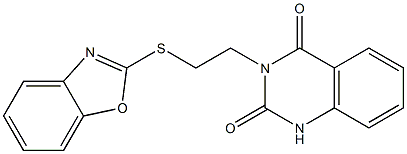 3-[2-(1,3-benzoxazol-2-ylthio)ethyl]-1,2,3,4-tetrahydroquinazoline-2,4-dione 结构式