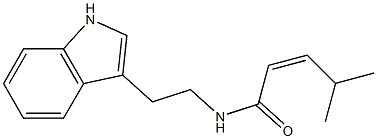 (Z)-N-[2-(1H-indol-3-yl)ethyl]-4-methyl-2-pentenamide 结构式