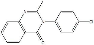 3-(4-chlorophenyl)-2-methylquinazolin-4(3H)-one 结构式