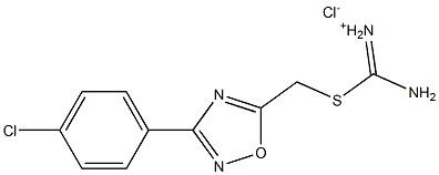 [amino({[3-(4-chlorophenyl)-1,2,4-oxadiazol-5-yl]methyl}thio)methylidene]ammonium chloride 结构式