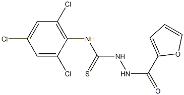 N1-(2,4,6-trichlorophenyl)-2-(2-furylcarbonyl)hydrazine-1-carbothioamide 结构式