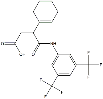 3-cyclohex-1-enyl-4-[3,5-di(trifluoromethyl)anilino]-4-oxobutanoic acid 结构式