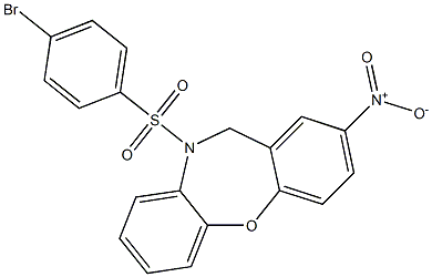 10-[(4-bromophenyl)sulfonyl]-2-nitro-10,11-dihydrodibenzo[b,f][1,4]oxazepine 结构式