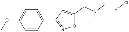 N-{[3-(4-methoxyphenyl)isoxazol-5-yl]methyl}-N-methylamine hydrochloride 结构式