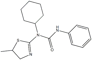 N-cyclohexyl-N-(5-methyl-4,5-dihydro-1,3-thiazol-2-yl)-N'-phenylurea 结构式