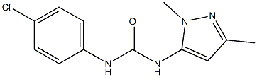 N-(4-chlorophenyl)-N'-(1,3-dimethyl-1H-pyrazol-5-yl)urea 结构式