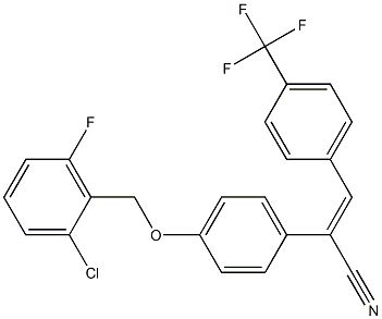 2-{4-[(2-chloro-6-fluorobenzyl)oxy]phenyl}-3-[4-(trifluoromethyl)phenyl]acrylonitrile 结构式