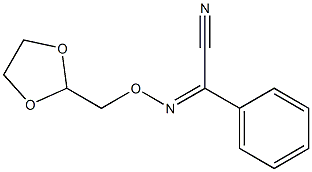 N-(1,3-dioxolan-2-ylmethoxy)benzenecarboximidoyl cyanide 结构式