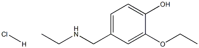 2-ethoxy-4-[(ethylamino)methyl]phenol hydrochloride 结构式