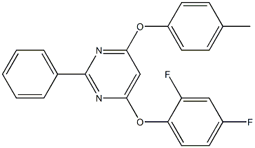 6-(2,4-difluorophenoxy)-2-phenyl-4-pyrimidinyl 4-methylphenyl ether 结构式