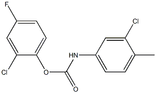 2-chloro-4-fluorophenyl N-(3-chloro-4-methylphenyl)carbamate 结构式