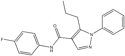 N4-(4-fluorophenyl)-1-phenyl-5-propyl-1H-pyrazole-4-carboxamide 结构式