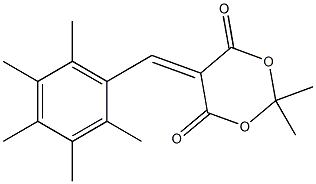 2,2-dimethyl-5-(2,3,4,5,6-pentamethylbenzylidene)-1,3-dioxane-4,6-dione 结构式