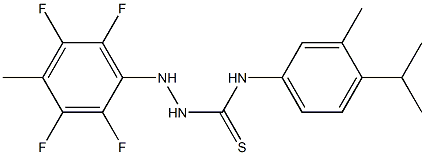 N-(4-isopropyl-3-methylphenyl)-2-(2,3,5,6-tetrafluoro-4-methylphenyl)-1-hydrazinecarbothioamide 结构式