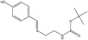 tert-butyl N-{2-[(4-hydroxybenzylidene)amino]ethyl}carbamate 结构式