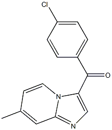 (4-chlorophenyl)(7-methylimidazo[1,2-a]pyridin-3-yl)methanone 结构式