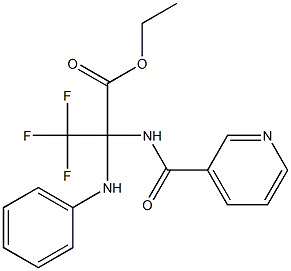 ethyl 2-anilino-3,3,3-trifluoro-2-[(3-pyridylcarbonyl)amino]propanoate 结构式