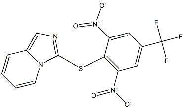 3-{[2,6-dinitro-4-(trifluoromethyl)phenyl]thio}imidazo[1,5-a]pyridine 结构式