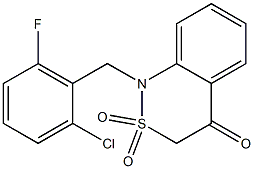 1-(2-chloro-6-fluorobenzyl)-1,2,3,4-tetrahydro-2lambda~6~,1-benzothiazine-2,2,4-trione 结构式