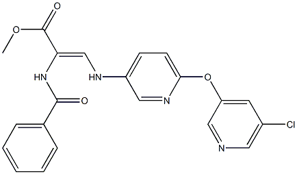 methyl 2-(benzoylamino)-3-({6-[(5-chloro-3-pyridyl)oxy]-3-pyridyl}amino)acrylate 结构式