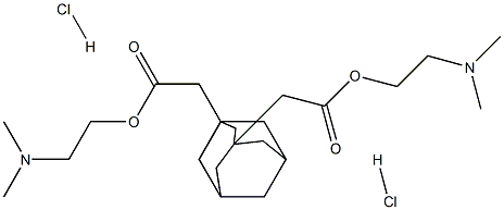 2-(dimethylamino)ethyl 2-(3-{2-[2-(dimethylamino)ethoxy]-2-oxoethyl}-1-adamantyl)acetate dihydrochloride 结构式