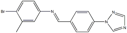 N-(4-bromo-3-methylphenyl)-N-{(E)-[4-(1H-1,2,4-triazol-1-yl)phenyl]methylidene}amine 结构式