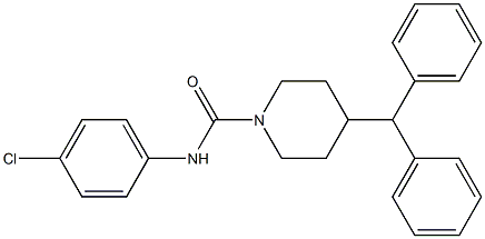 N1-(4-chlorophenyl)-4-benzhydrylpiperidine-1-carboxamide 结构式