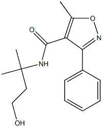 N4-(3-hydroxy-1,1-dimethylpropyl)-5-methyl-3-phenylisoxazole-4-carboxamide 结构式