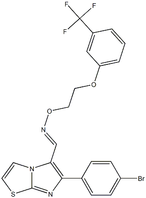 6-(4-bromophenyl)imidazo[2,1-b][1,3]thiazole-5-carbaldehyde O-{2-[3-(trifluoromethyl)phenoxy]ethyl}oxime 结构式