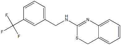 N-[3-(trifluoromethyl)benzyl]-4H-3,1-benzothiazin-2-amine 结构式