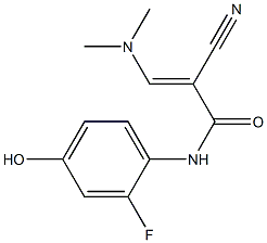 2-cyano-3-(dimethylamino)-N-(2-fluoro-4-hydroxyphenyl)acrylamide 结构式