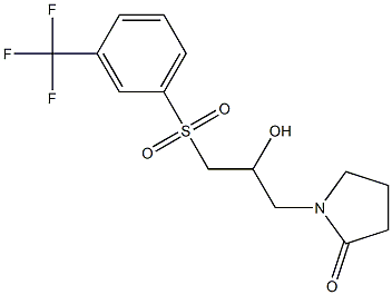 1-(2-hydroxy-3-{[3-(trifluoromethyl)phenyl]sulfonyl}propyl)-2-pyrrolidinone 结构式