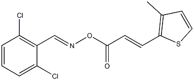 2-[3-({[(2,6-dichlorophenyl)methylene]amino}oxy)-3-oxoprop-1-enyl]-3-methylthiophene 结构式