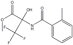 methyl 3,3,3-trifluoro-2-hydroxy-2-[(2-methylbenzoyl)amino]propanoate 结构式