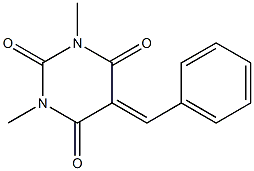 5-benzylidene-1,3-dimethylhexahydropyrimidine-2,4,6-trione 结构式