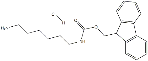 9H-fluoren-9-ylmethyl N-(6-aminohexyl)carbamate hydrochloride 结构式