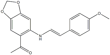 1-(6-{[(E)-2-(4-methoxyphenyl)ethenyl]amino}-1,3-benzodioxol-5-yl)-1-ethanone 结构式