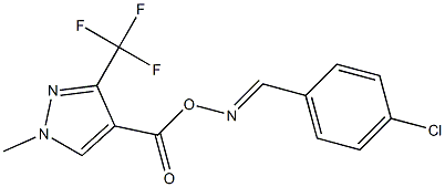 4-[({[(4-chlorophenyl)methylene]amino}oxy)carbonyl]-1-methyl-3-(trifluoromethyl)-1H-pyrazole 结构式