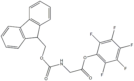 2,3,4,5,6-pentafluorophenyl 2-{[(9H-fluoren-9-ylmethoxy)carbonyl]amino}acetate 结构式