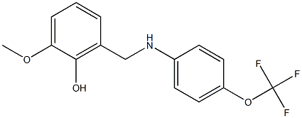 2-methoxy-6-{[4-(trifluoromethoxy)anilino]methyl}benzenol 结构式