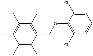 1-[(2,6-dichlorophenoxy)methyl]-2,3,4,5,6-pentamethylbenzene 结构式