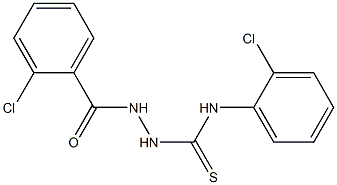 N1-(2-chlorophenyl)-2-(2-chlorobenzoyl)hydrazine-1-carbothioamide 结构式