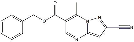 benzyl 2-cyano-7-methylpyrazolo[1,5-a]pyrimidine-6-carboxylate 结构式