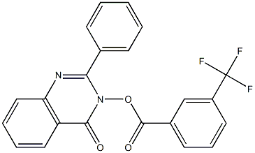 4-oxo-2-phenyl-3,4-dihydroquinazolin-3-yl 3-(trifluoromethyl)benzoate 结构式