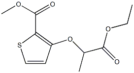 methyl 3-(2-ethoxy-1-methyl-2-oxoethoxy)-2-thiophenecarboxylate 结构式