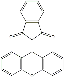 2-(9H-xanthen-9-yl)indane-1,3-dione 结构式